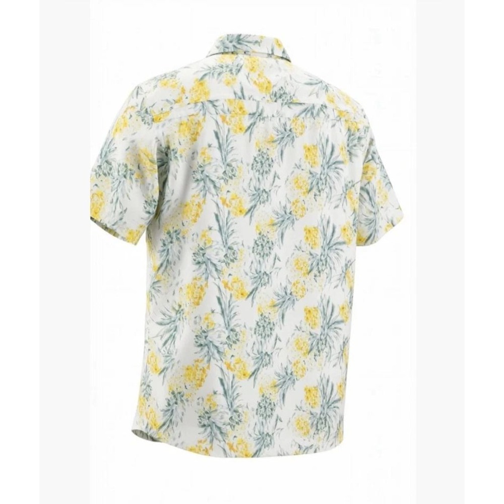 NWT George Shirt Mens 3XL White Pineapple Print Livaeco Viscose Short Sleeve - Picture 9 of 9